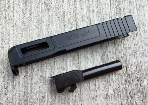 T Color Scheme Alu ZEV Slide Stainless Steel Barrel G26C (BK)